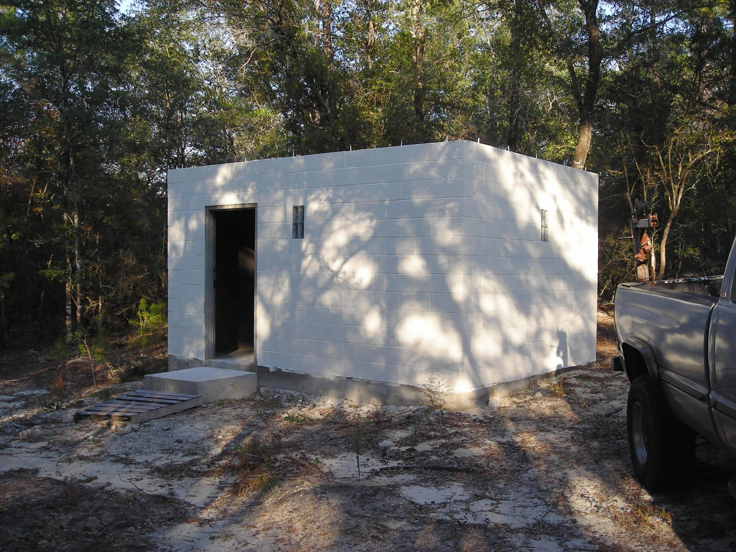 Garage storm shelter